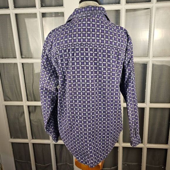 Vintage Disney Winnie The Pooh Womens Purple Eeyore Long Sleeve Button Down Med - Picture 2 of 4